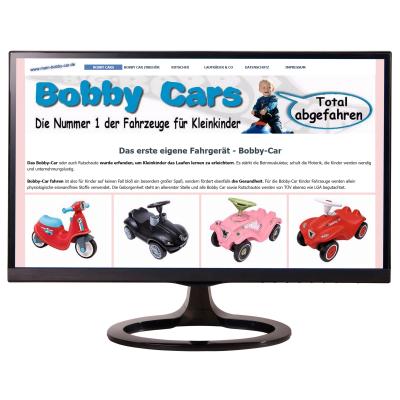 Bild zeigt einen Screenshot der Webseite Mein-Bobby-Car.de